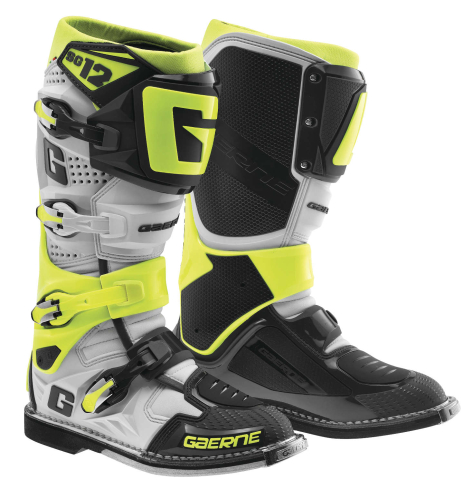 Gaerne - Gaerne SG-12 Boots - 2174-051-10 - White/Gray/Yellow - 10