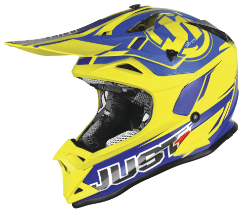 Just 1 - Just 1 Visor for J32 Rave Helmet - Blue/Yellow - 909081