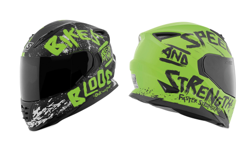 Speed & Strength - Speed & Strength SS1310 Bikes Are In My Blood Helmet - 1111-0601-4652 - Green/Black - Small
