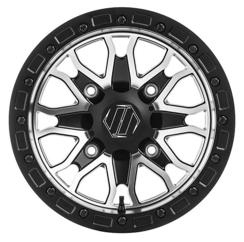 Hiper Wheel - Hiper Wheel 15in. Raptor Racing Wheel - 15x10 - 5+5 - 4/136-137 - Contrast Machined - 1510-KFSCM-55-SBL-CM