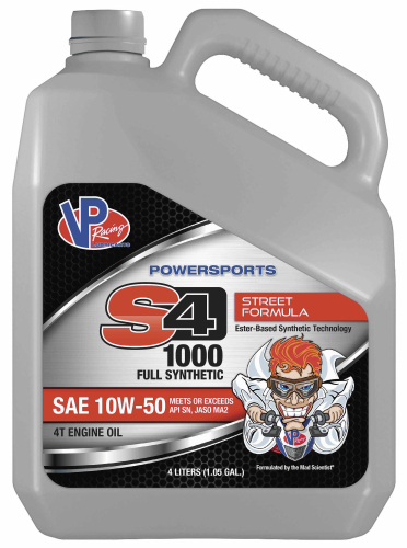 VP Racing Fuels - VP Racing Fuels S4 1000 Full-Synthetic Street Engine Oil - 10W50 - 4L. - VP7160504