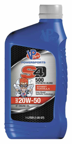 VP Racing Fuels - VP Racing Fuels S4 500 Semi-Synthetic Street Engine Oil - 20W50 - 1L. - VP7140503