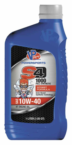 VP Racing Fuels - VP Racing Fuels S4 1000 Full-Synthetic Street Engine Oil - 10W40 - 1L. - VP7160403