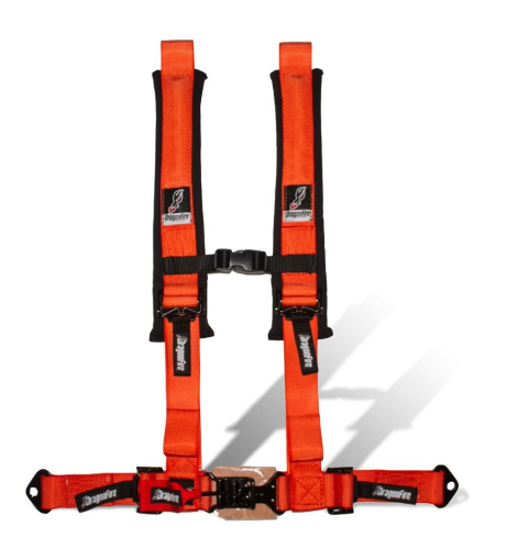 Dragonfire Racing - Dragonfire Racing ATV Harness Restraints - 2in. - Orange - 14-0029