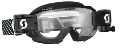 Scott USA - Scott USA Hustle MX WFS Goggles - 262593-1007113 - Black/White / Clear Lens - OSFM