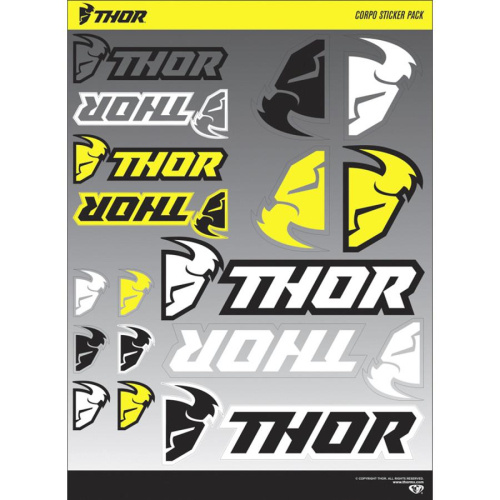 Thor - Thor Corpo Assorted Decal Sheet - 13in.H x 9.5in.W - XF-2-4320-2025