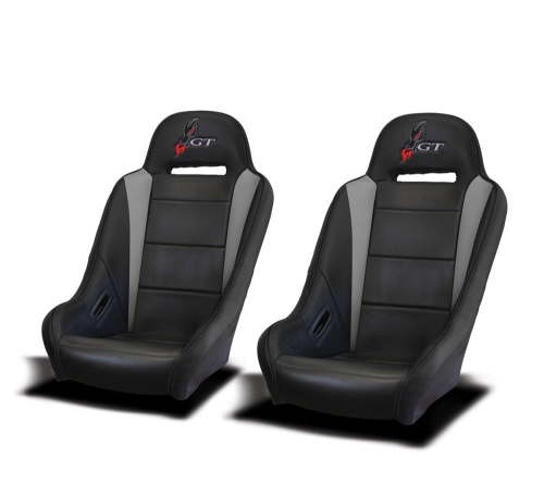 Dragonfire Racing - Dragonfire Racing HighBack GT Seats (Pair) - Black/Titanium - 15-1159