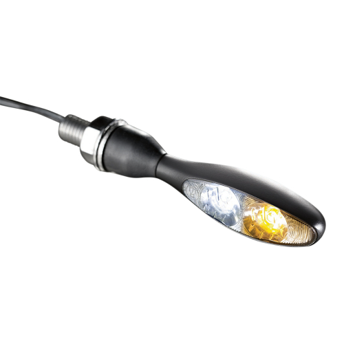 Kuryakyn - Kuryakyn Micro/Rhombus Marker Light - Front/Rear - Black Housing - White/Amber - 2531