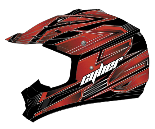 Cyber Helmets - Cyber Helmets UX-24 Bandit Youth Helmet - UX24-8-REDBK-YLG - Red/Black - Large