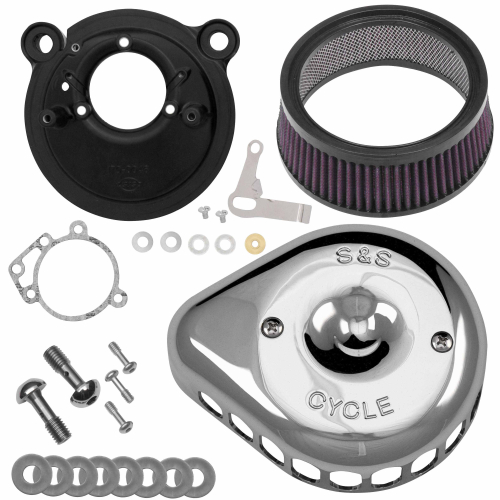 S&S Cycle - S&S Cycle Mini Teardrop Stealth Air Cleaner Kit - Chrome - 170-0447