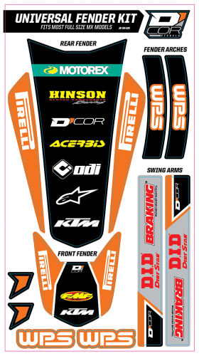 DCOR - DCOR Universal Rear Fender Trim Kit - Full Size - KTM - 15-30-102