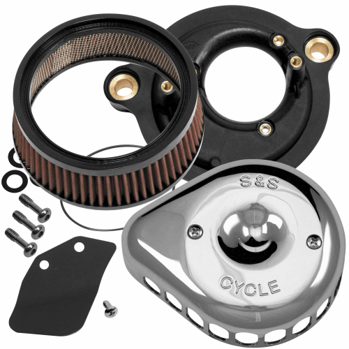 S&S Cycle - S&S Cycle Mini Teardrop Stealth Air Cleaner Kit - Chrome - 170-0435