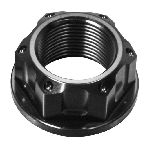 Pro Bolt - Pro Bolt Castle Rear Wheel Axle Nuts - M18x1.50mm - 27mm - Black - LSSNUT18150003Z2BK