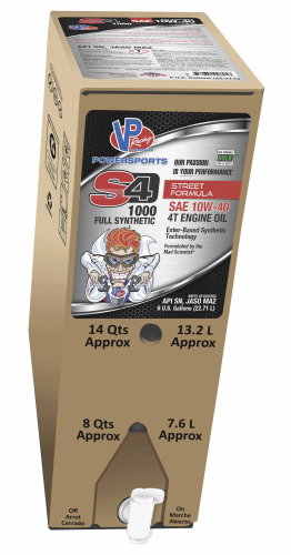 VP Racing Fuels - VP Racing Fuels S4 1000 Full-Synthetic Street Engine Oil - 10W40 - 6 Gallons - VP7160426