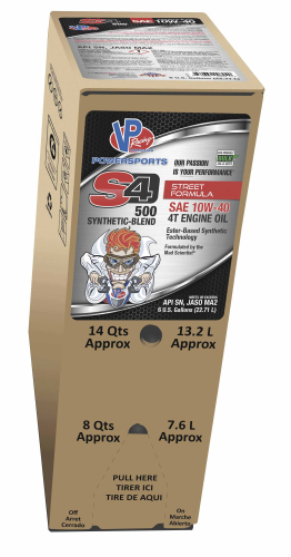 VP Racing Fuels - VP Racing Fuels S4 500 Semi-Synthetic Street Engine Oil - 10W40 - 6 Gallons - VP7140426