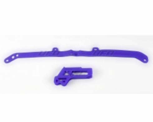 UFO Plastics - UFO Plastics Chain Guide and Swingarm Slider Kit - Blue - YA04805089