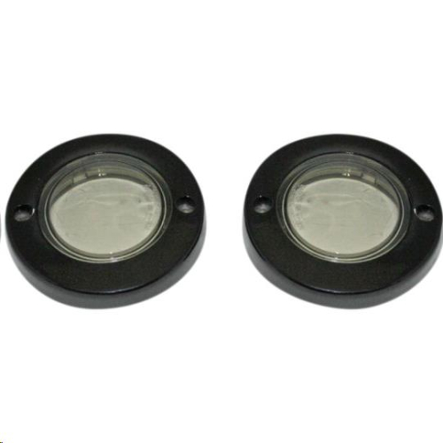 Custom Dynamics - Custom Dynamics Probeam Flat Bezel Turn Signal Adapters - Black/Smoke Lens - PB-LAST-BEZ-BS