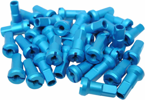 Moose Racing - Moose Racing MX1 Billet Spoke Nipples - 8 Gauge - Lake Blue - 24-880