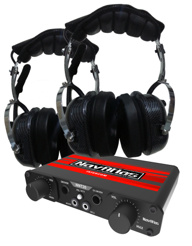NavAtlas - NavAtlas NNT20 Intercom Set with 2 Over the Head Headphones - NIO230PK