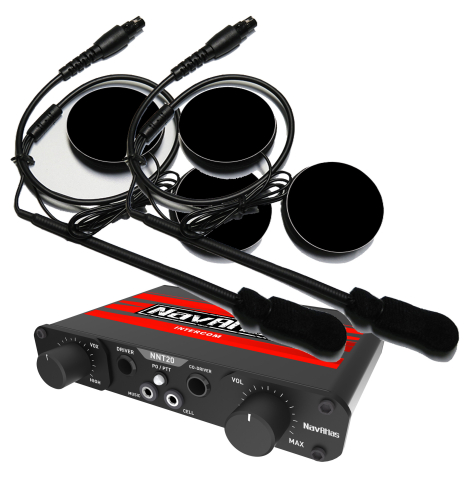 NavAtlas - NavAtlas NNT20 Intercom Set with 2 In Helmet Headphones - NIH210PK