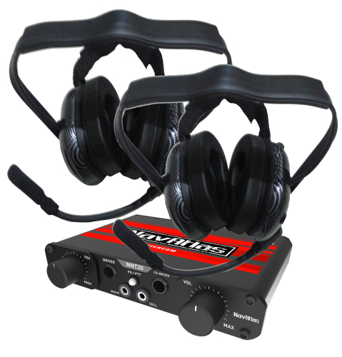NavAtlas - NavAtlas NNT20 Intercom Set with 2 Behind the Head Headphones - NIB220PK