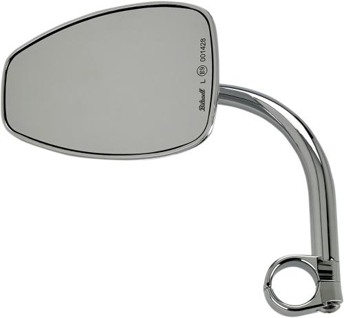 Biltwell Inc. - Biltwell Inc. Teardrop Utility Mirror with Clamp on Mount for 1in. Bar - Chrome - 6504-501-531