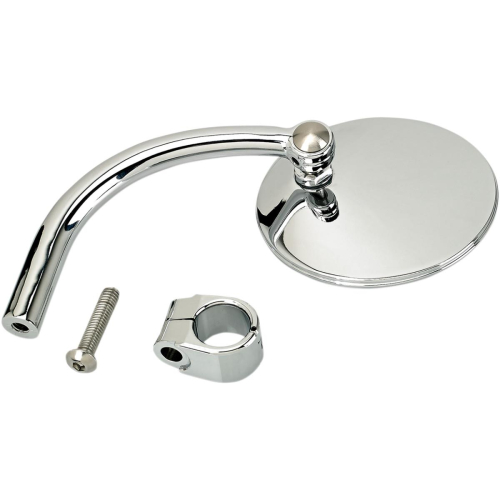 Biltwell Inc. - Biltwell Inc. 4in. Round Utility Mirror with Clamp On Mount for 7/8in. Bar- Chrome - 6503-578-531