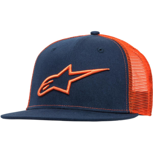 Alpinestars - Alpinestars Corp Trucker Hat - 1025-81003-7032 - Navy/Orange - OSFM