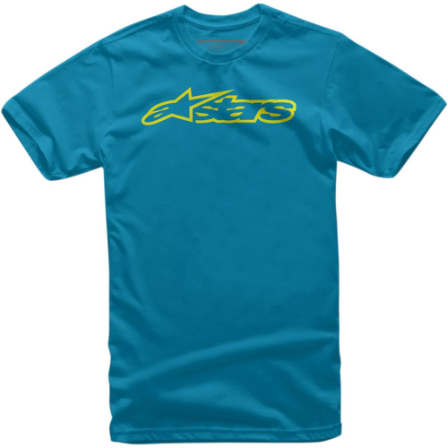Alpinestars - Alpinestars Blaze Youth T-Shirt - 3038-72000-7655-L - Turquoise/Yellow - Large