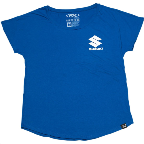 Factory Effex - Factory Effex Suzuki Icon Dolman Womens T-Shirt - 22-87444 - Royal - Large