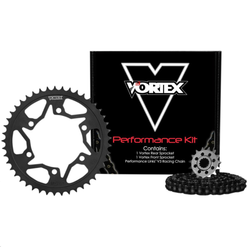 Vortex - Vortex WSS Warranty Chain and Sprocket Kit - Black - CK6421