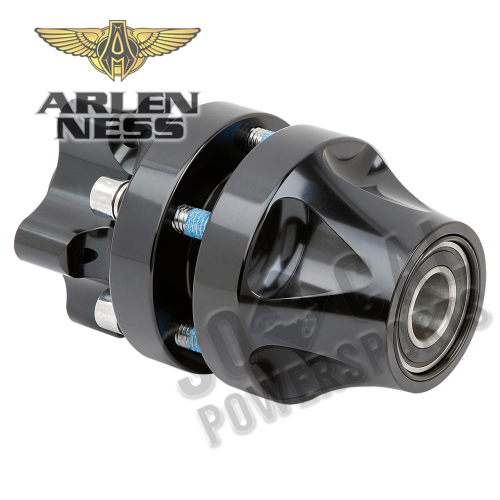 Arlen Ness - Arlen Ness Front Cartridge Hub Kit Single Disc - Black - 17-6062-B