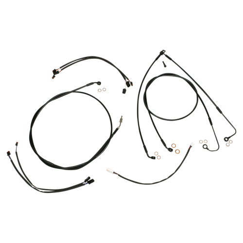 Magnum - Magnum Black Vinyl XR Handlebar Installation Kit with Black Fittings for 12-14in. Ape - 486891