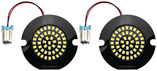 Cyron Lighting - Cyron Lighting Wide View LED Turn Signal Inserts - Flat Amber, Dual Circuit - AC1157FA