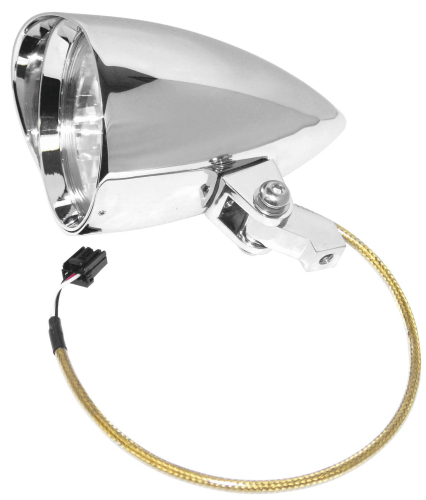 Namz - Namz 4.5in. Headlight - Chrome Housing/Brass Housing - NCH-4B