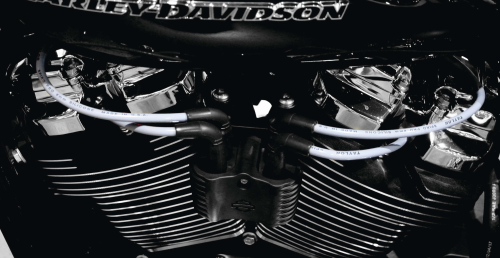 Sumax - Sumax 8mm Custom Colored Plug Wires - Gray/Black - 30108B