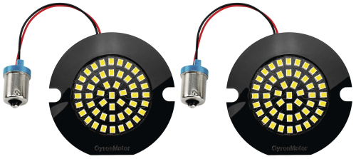 Cyron Lighting - Cyron Lighting Wide View LED Turn Signal Inserts - Flat Amber, Single Circuit - AC1156FA