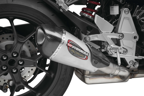 Yoshimura - Yoshimura Alpha T Street Series Works Finish Slip-On - Stainless Steel Muffler - Carbon Fiber End Cap - 12101BP520