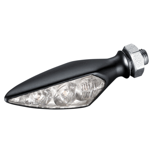Kuryakyn - Kuryakyn Micro/Rhombus Marker Light - Front Right/Rear Left - Satin Black Housing - Amber - 2851