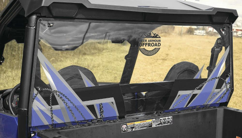 Over Armour Offroad - Over Armour Offroad Rear Panel Window - Blue Spike - PO-GENBACK-BS