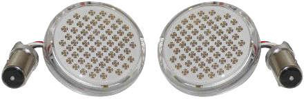 Namz - Namz Deluxe Bullet Style Turn Signal Inserts - 1156 Bulb Type - Amber - LLC-D6A