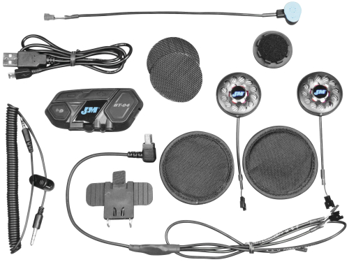 J&M - J&M Elite BT-04 Series Bluetooth Headset for Full Face Style Helmets - HSBT-04EL-FFS