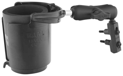 RAM Mounts - RAM Mounts RAM Level Cup Drink Holder With Standard Double Socket Arm and Brake/Clutch Reservoir Base - RAM-B-132-309