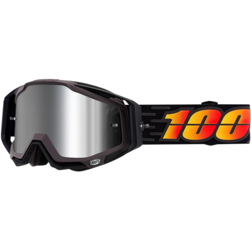 100% - 100% Racecraft Plus Costume Goggles - 50120-340-02 - Costume/Black/Orange / Silver Flash Lens - OSFM