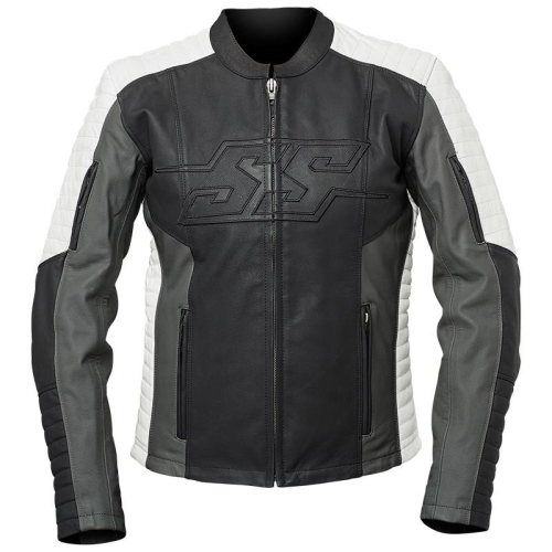 Speed & Strength - Speed & Strength Hellcat Leather Jacket - 1101-1231-0851 - Black/Gray/White - X-Small