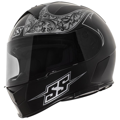 Speed & Strength - Speed & Strength SS900 Scrolls Helmet - 1111-0622-4651 - Black/Gray - X-Small