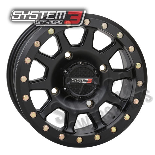 System 3 - System 3 SB-3 Beadlock Wheel - 15x10 - 5+5(0mm) - 4/137 - Matte Black - 15S3-21371