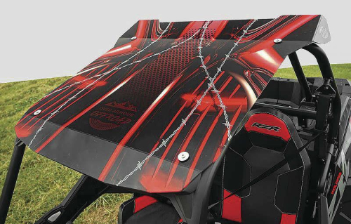Over Armour Offroad - Over Armour Offroad Polycarbonate Roof Top - Red Wire - PO-14RZRPRINT-RW