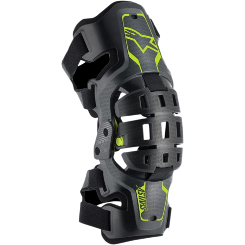 Alpinestars - Alpinestars Bionic 5S Youth Knee Brace - 6540520-1155-OS - Black/Anthracite/Yellow Fluorescent - OSFM