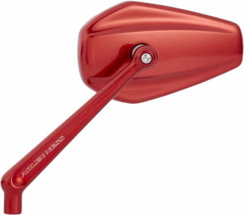 Arlen Ness - Arlen Ness Mini Stocker Mirror - Left - Red Anodized - 13-152
